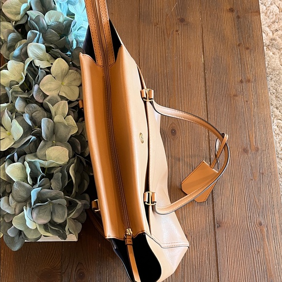 NWOT Small Parker Tote Tory Burch Brown Leather - Picture 10 of 10